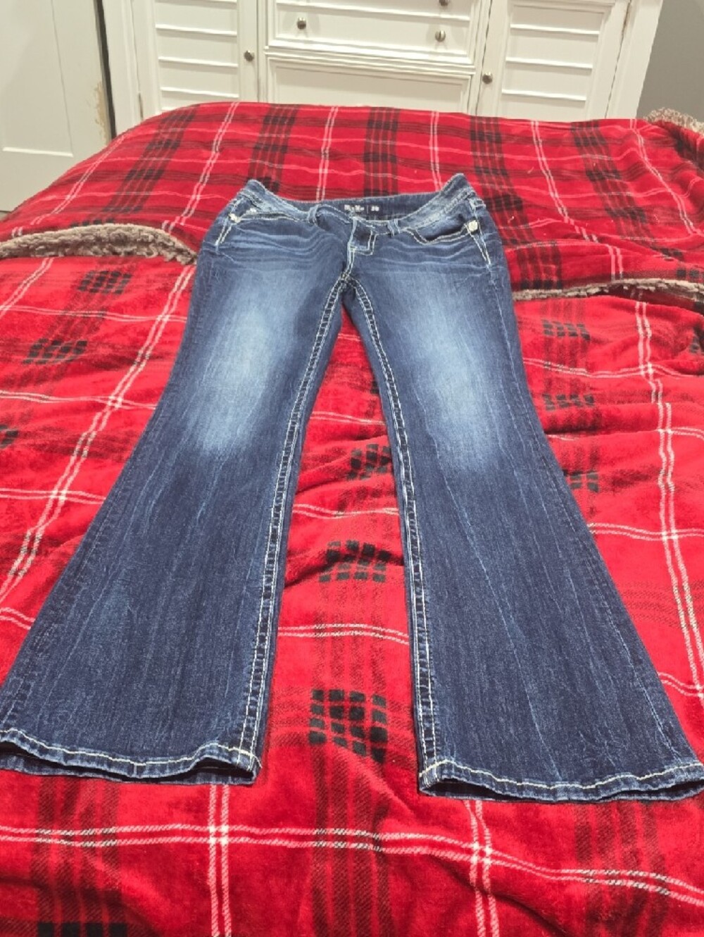 Miss Me Bootcut Jeans with Contrast Stitching - Picture 2 of 7